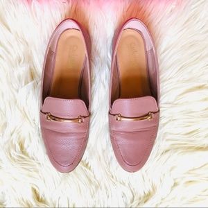 ASOS Rose Pink Gold Horse Bit Loafers Flats Pumps